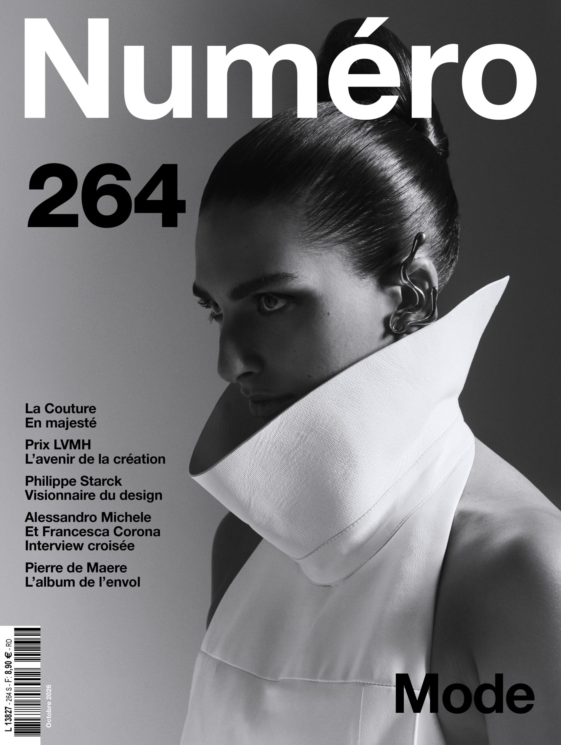 Couverture de Numéro 364 avec Saffron Vadher en Givenchy par Sarah Burton,